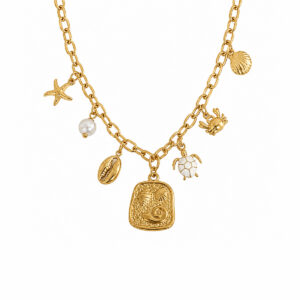COLLAR CHARM MARINOS DORADO