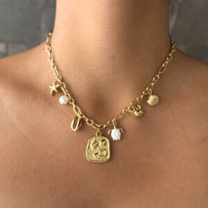 COLLAR CHARM MARINOS DORADO