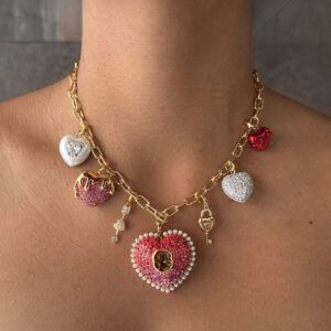 COLLAR DUPE SW ARIANA CHARM CORAZON ROJO