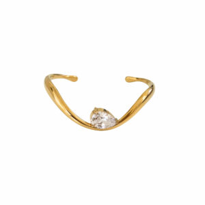 BRAZALETE CURVO CON GIOTA DE CRISTAL