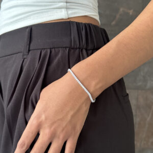 TENIS BRAZALETE CUADROS CHICOS ZIRCONIAS