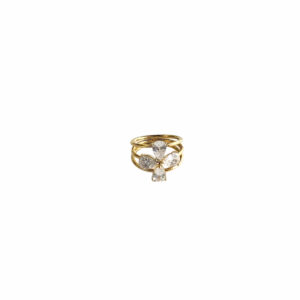 ANILLO FLOR GOTAS TRIPLE LINEA