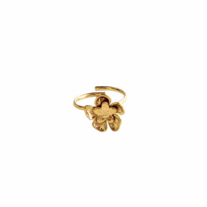 ANILLO FLOR DOBLE LISO