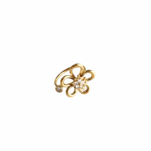 ANILLO FLOR HUECA CON ZIRCONIAS