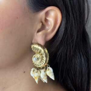 ARETE CARACOL CON CARACOLES COLGANTES