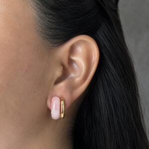 ARETE DOBLE HOOPS CON ACRILICO
