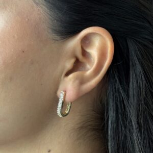 HOOPS RECTANGULAR CON ZIRCONIAS