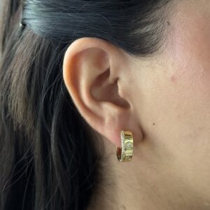 HOOPS CIRCULOS CON LINEA ORILLA ZIRCONIA GDE