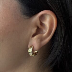 HOOPS CIRCULOS CON LINEA ORILLA ZIRCONIA MED