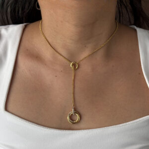 COLLAR TIPO CORBATERO CIRCULOS ENTRELAZADOS