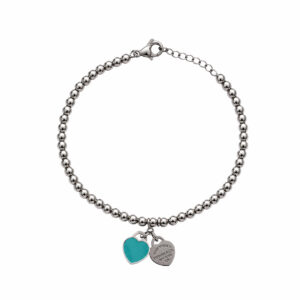 PULSERA DUPE TF CORAZON TURQUEZA/ROSA
