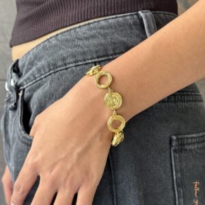 PULSERA CIRCULOS CON ESPIRAL