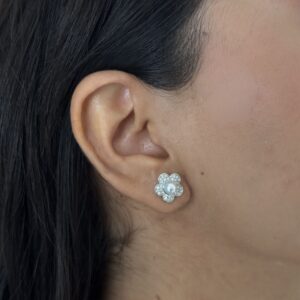 ARETE DUPE SW FLOR CON PERLA COLECCIÓN ARIANA