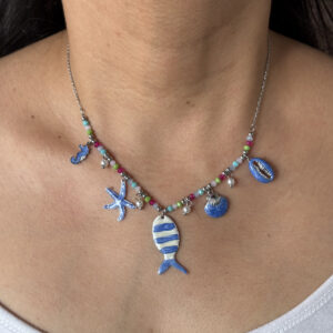 COLLAR MARINO CHARM MARINO VERDE O AZUL