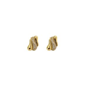 ARETE GOTAS ONDULADAS LISAS CON ZIRCONIAS