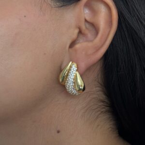 ARETE TRIPLE GOTAS LISAS Y ZIRCONIAS