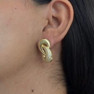 ARETE ENTRELAZADO LISAS CON ZIRCONIAS