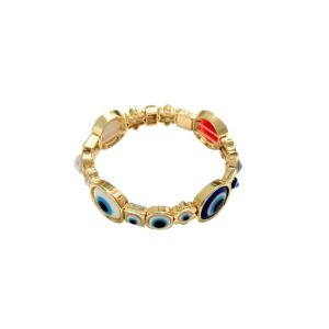 PULSERA OJOS DE COLOR ESMALTADO