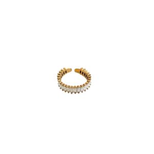 ANILLO CHURUMBELA ZIRCONIAS TIPO BAGUETTE