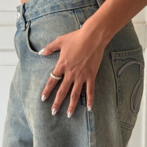 ANILLO CHURUMBELA ZIRCONIAS TIPO BAGUETTE