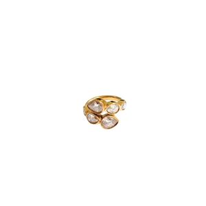 ANILLO ENCONTRADOS GOTAS DE ZIRCONIAS