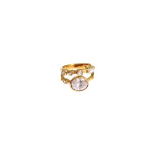 ANILLO DOBLE GOTA OVALADA