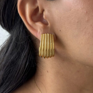 ARRACADA CHUNKY CON LINEAS LISAS
