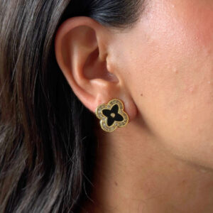 ARETE TREBOL ESMALTADO CON ZIRCONIAS