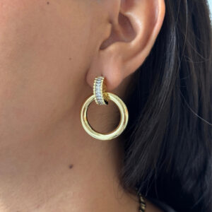 ARETE CIRCULAR CON ZIRCONIA POSTE