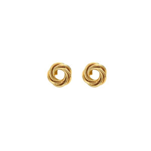 ARETE BOTON LISO ENTRELAZADOS
