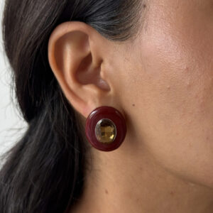 ARETE BOTON ESMLATADO CON CRISTAL