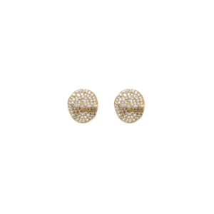 ARETE BOTON DOBLADO CON ZIRCONIAS
