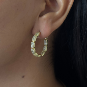 ARRACADA DE OVALOS CON ZIRCONIAS