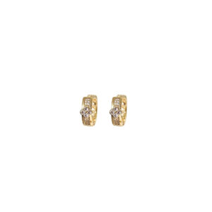 HUGGIES TREBOL CON ZIRCONIAS