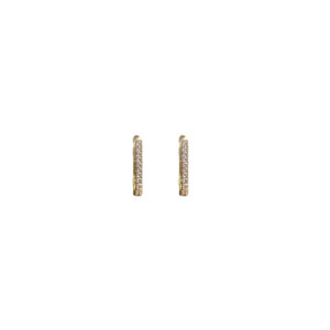 HOOPS RECTANGULAR DELGADO CON ZIRCONIAS