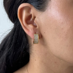 HOOPS CHUNKY OVALADO CON ZIRCONIAS MED