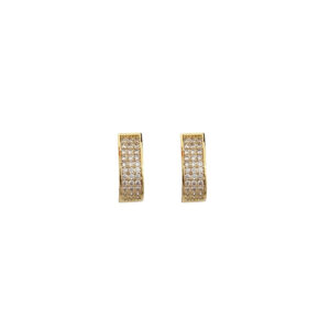 HOOPS CHUNKY OVALADO CON ZIRCONIAS GDE