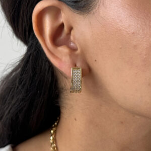 HOOPS CHUNKY OVALADO CON ZIRCONIAS GDE