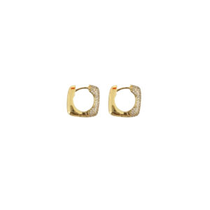 HOOPS CUADRADO CON ZIRCONIA ENFRENTE MED