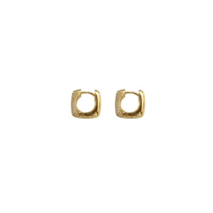 HOOPS CUADRADO CON ZIRCONIA ENFRENTE CH