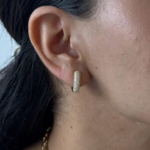 HOOPS CUADRADO CON ZIRCONIA ENFRENTE CH