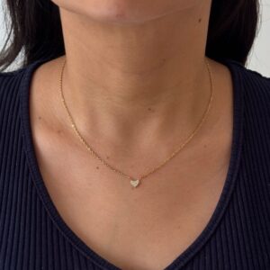 COLLAR CORAZON MINI ZIRCONIA