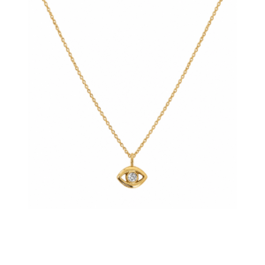 COLLAR SILUETA OJO CON ZIRCONIA