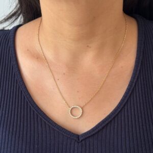 COLLAR CIRCULO MEDIANO CON ZIRCONIA