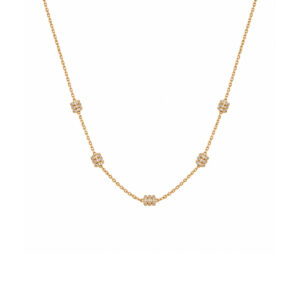 COLLAR ROMBOS TRIPLE DE ZIRCONIAS