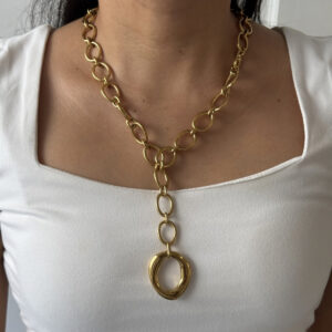 COLLAR ESLABONES MAXI CON OVALO CHUNKY