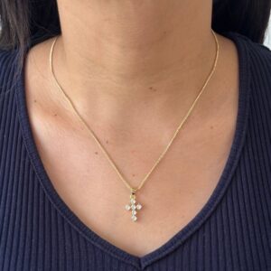COLLAR CRUZ CON ZIRCONIAS