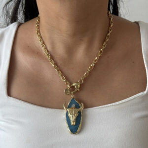 COLLAR PLACA GEODA CON TORO