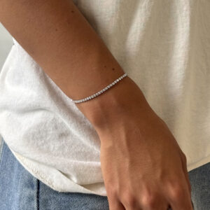 TENIS BRAZALETE ZIRCONIAS CUADRADAS MINI