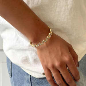 BRAZALETE ZIRCONIAS RECTANGULARES